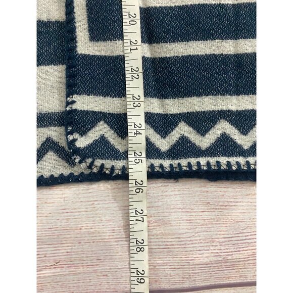 Ann Taylor Loft Blue And White Patterned Poncho - OS - Picture 5 of 11